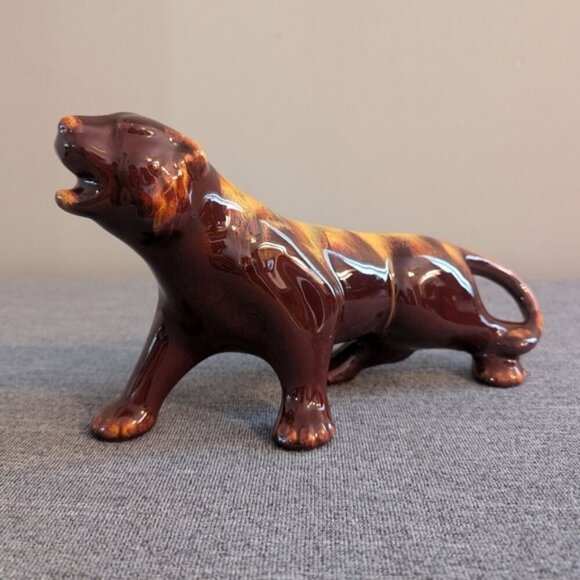 Other - Blue Mountain Pottery, Gold Drip Glaze Cougar/Mountain Lion/Puma Figurine